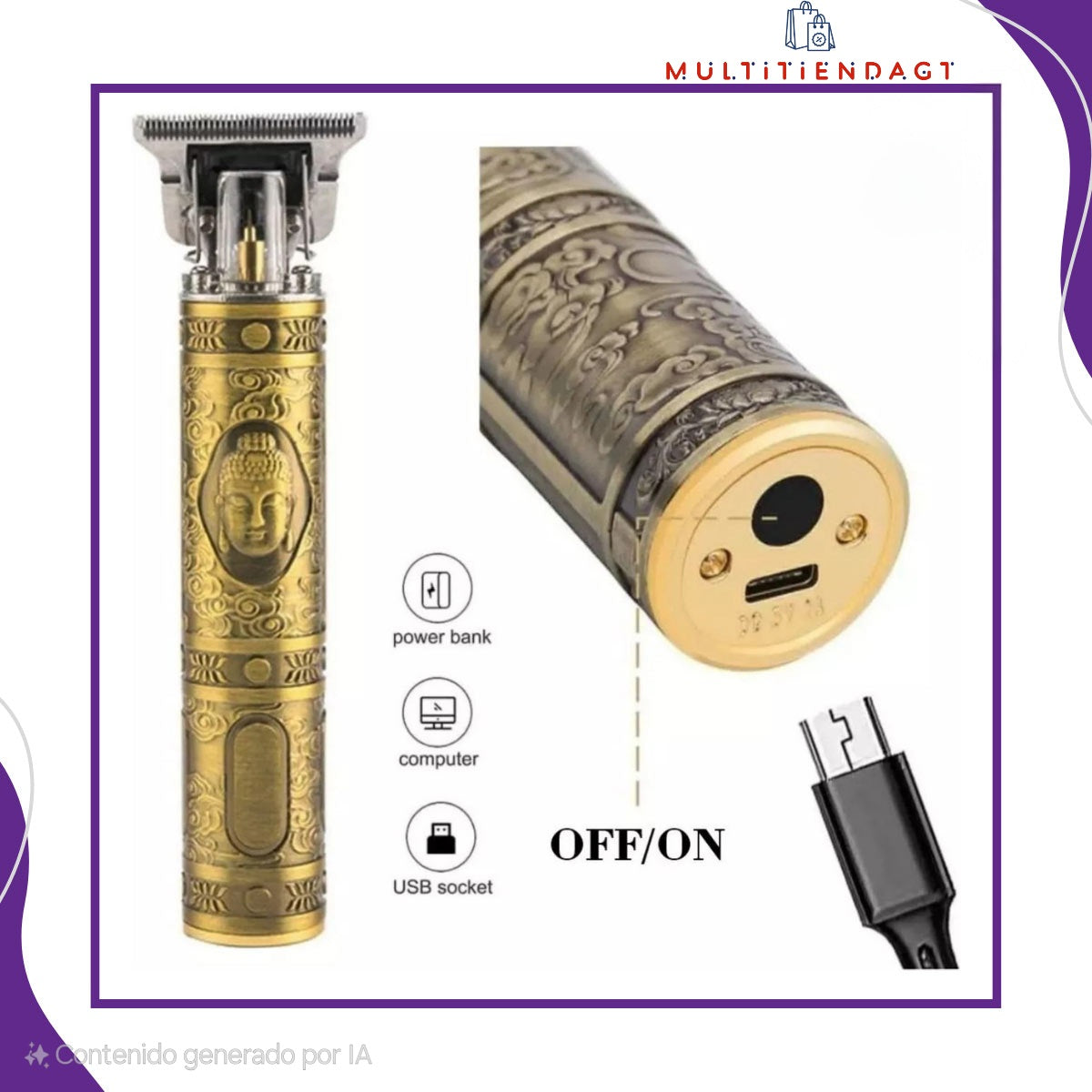 Maquina de afeitar Buda BZ-T99 Profesional Recargable