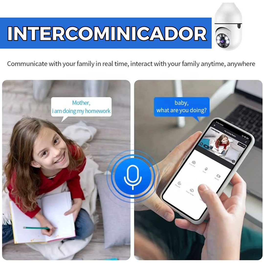 BombiCam 360™ - Cámara Bombillo Inteligente