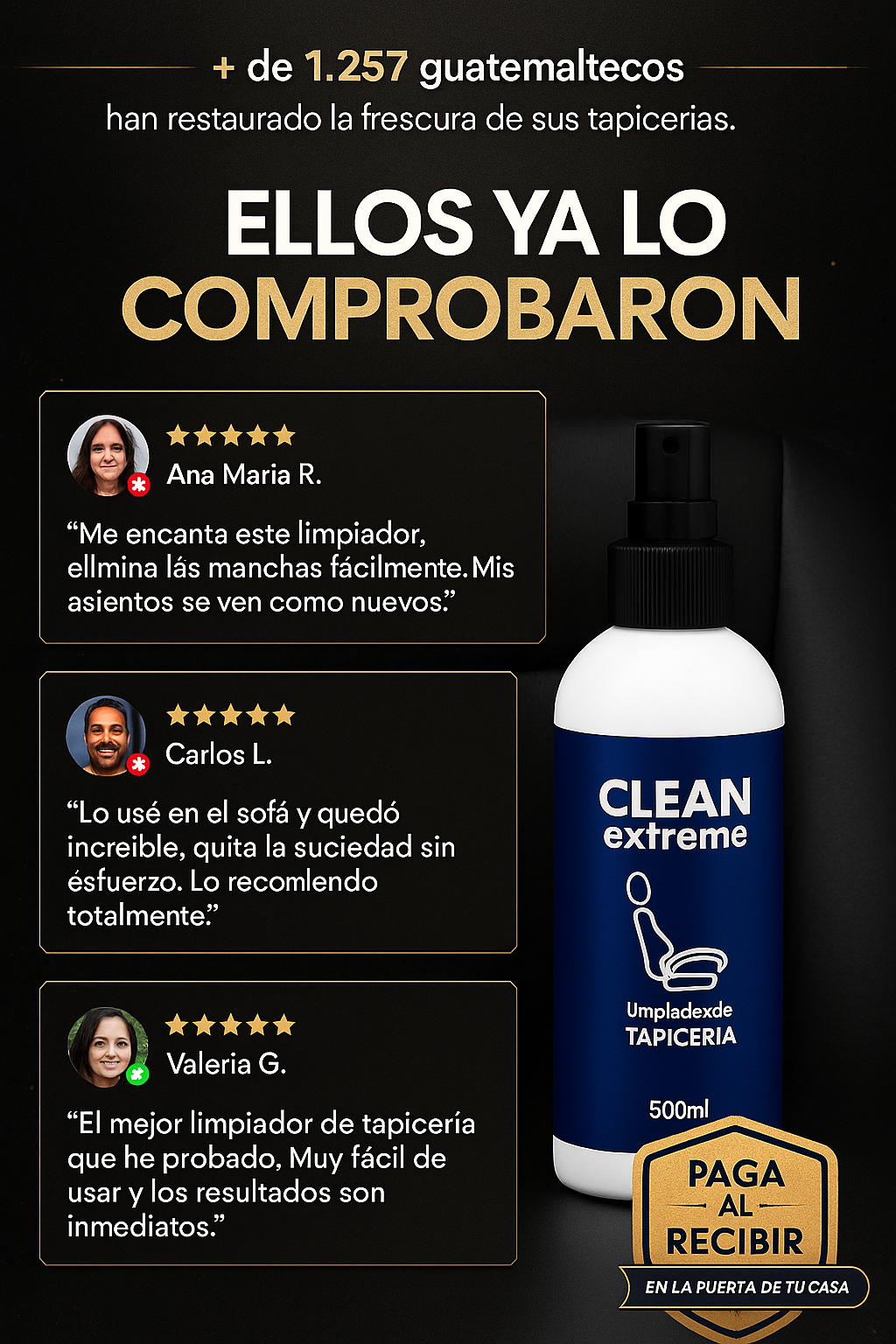 Limpiador de Tapicería Spray Espuma - Clean Extreme™