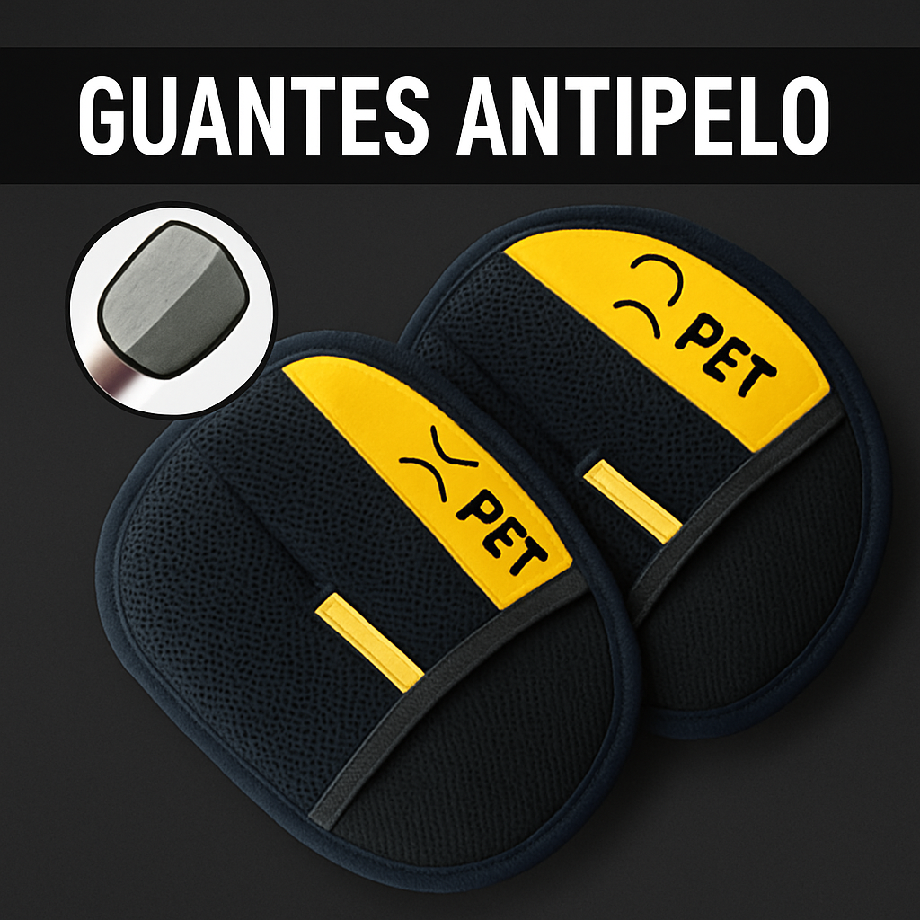 2 GUANTES ANTIPELO DOBLE CARA PARA MASCOTAS