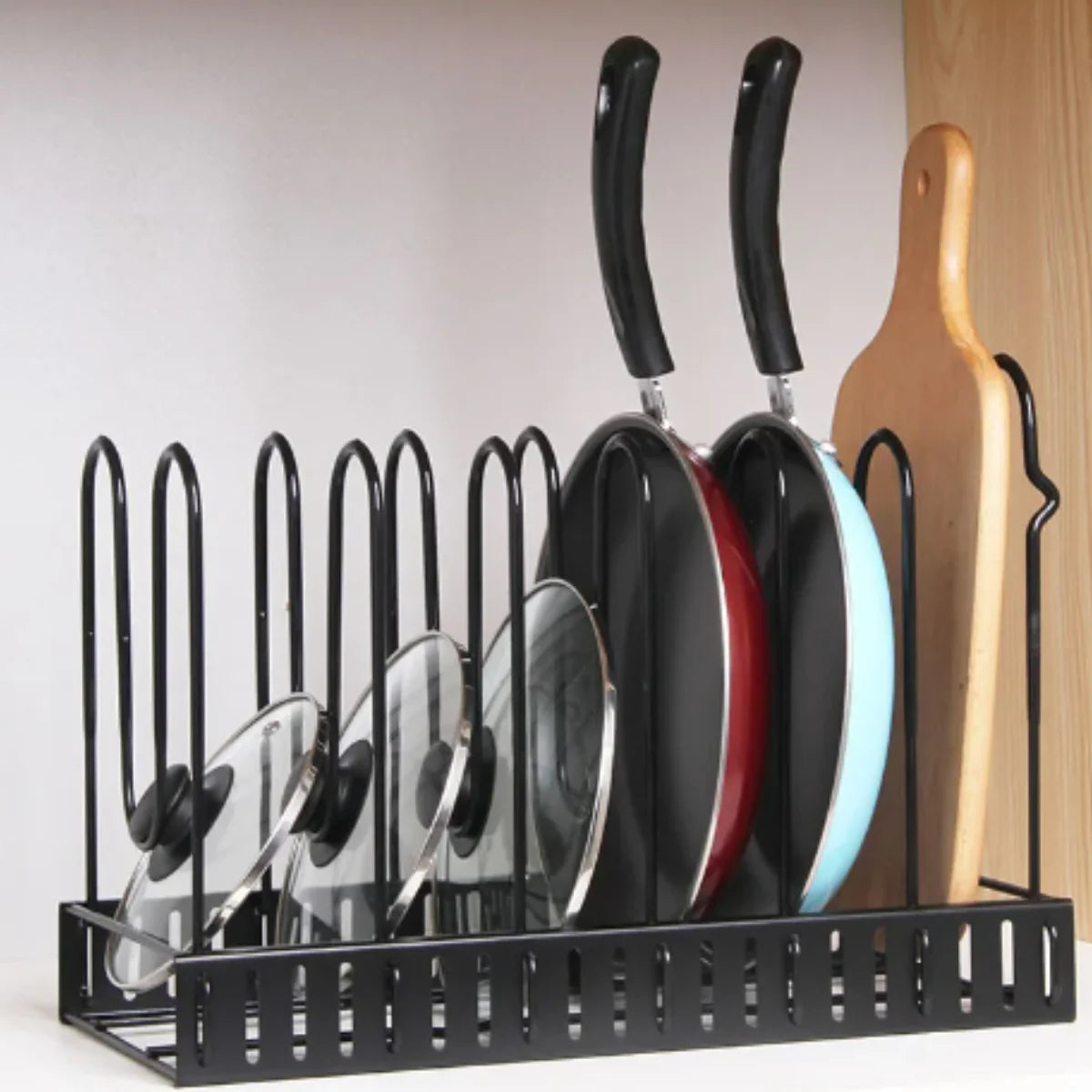 Organizador de ollas tapas vertical de acero - Chapin