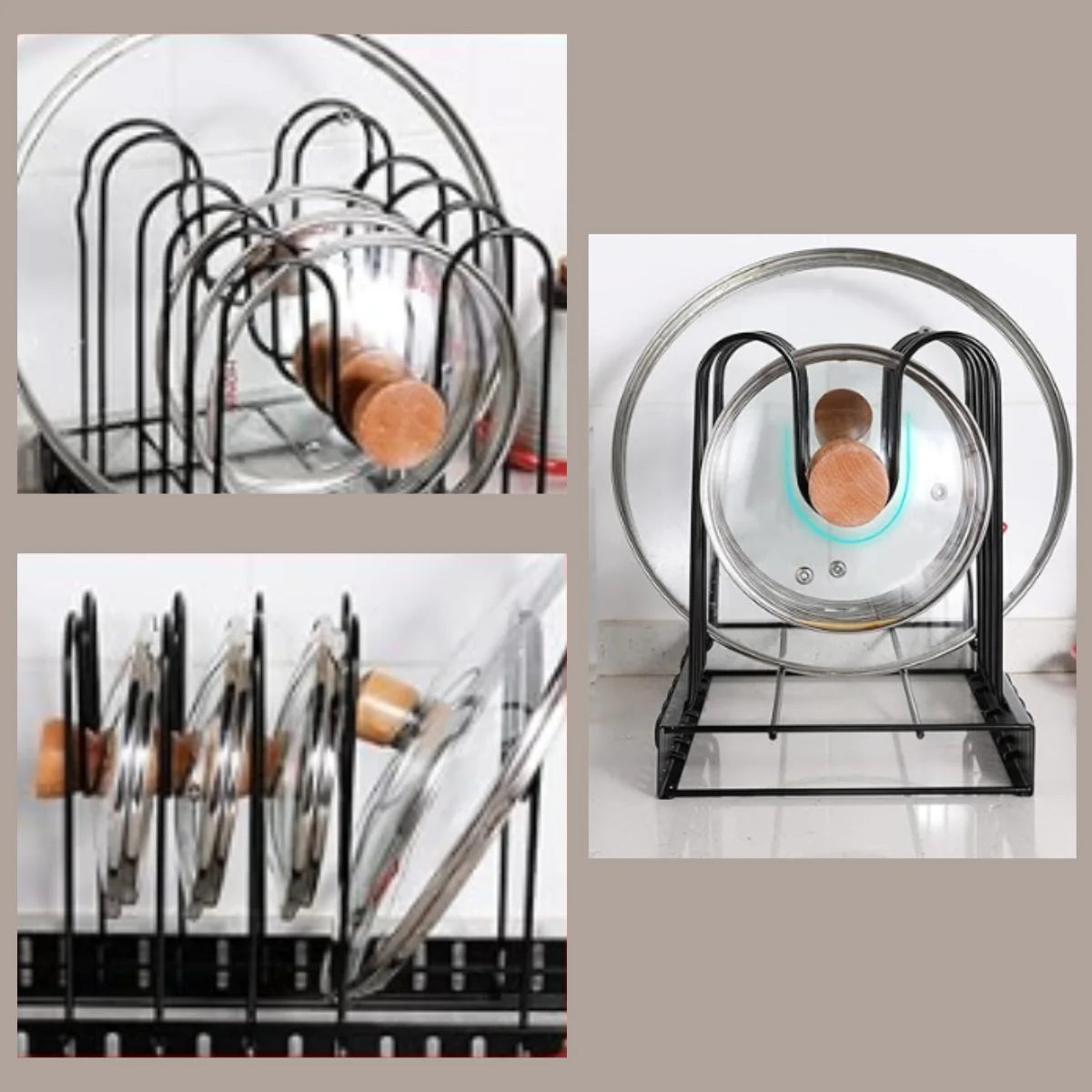 Organizador de ollas tapas vertical de acero - Chapin