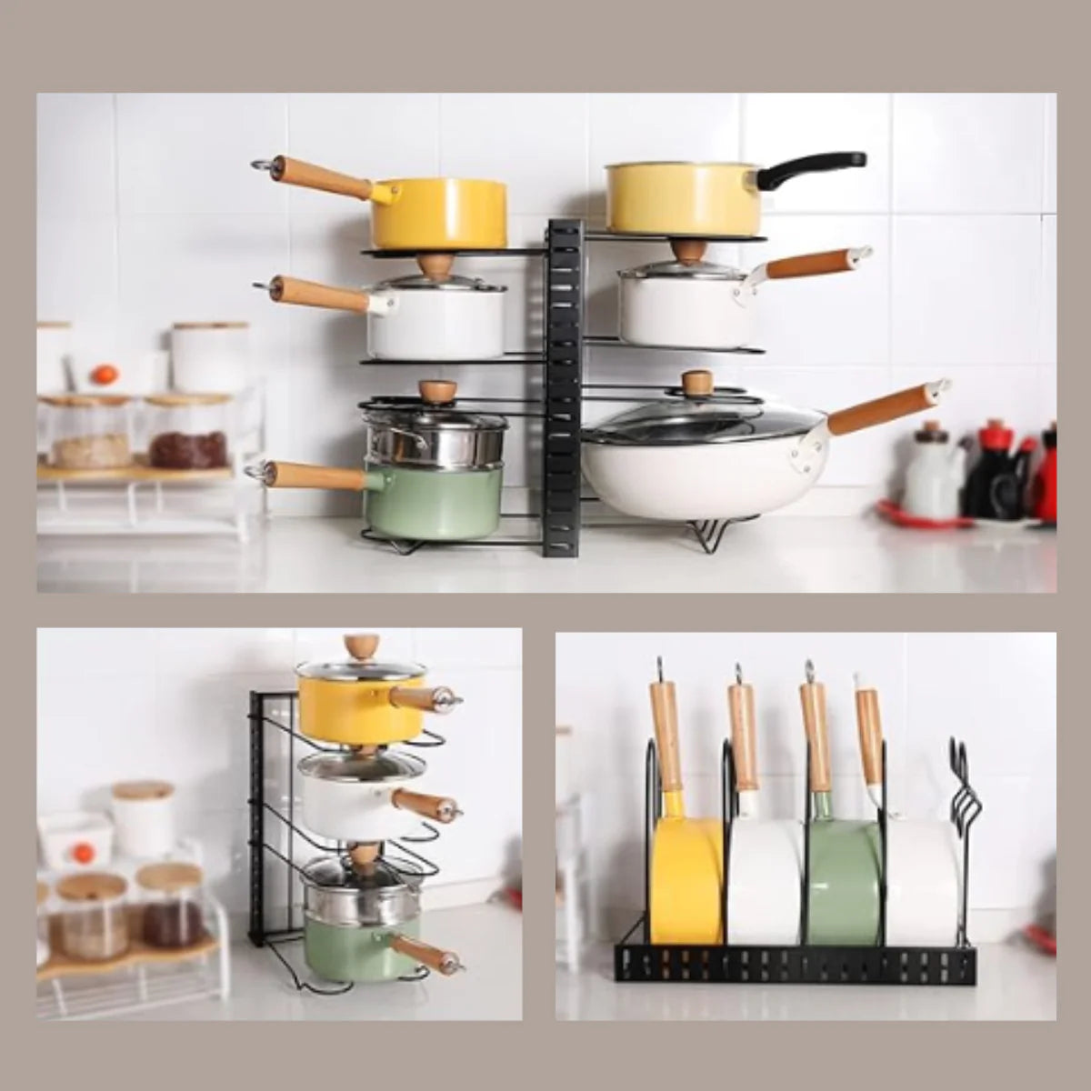 Organizador de ollas tapas vertical de acero - Chapin